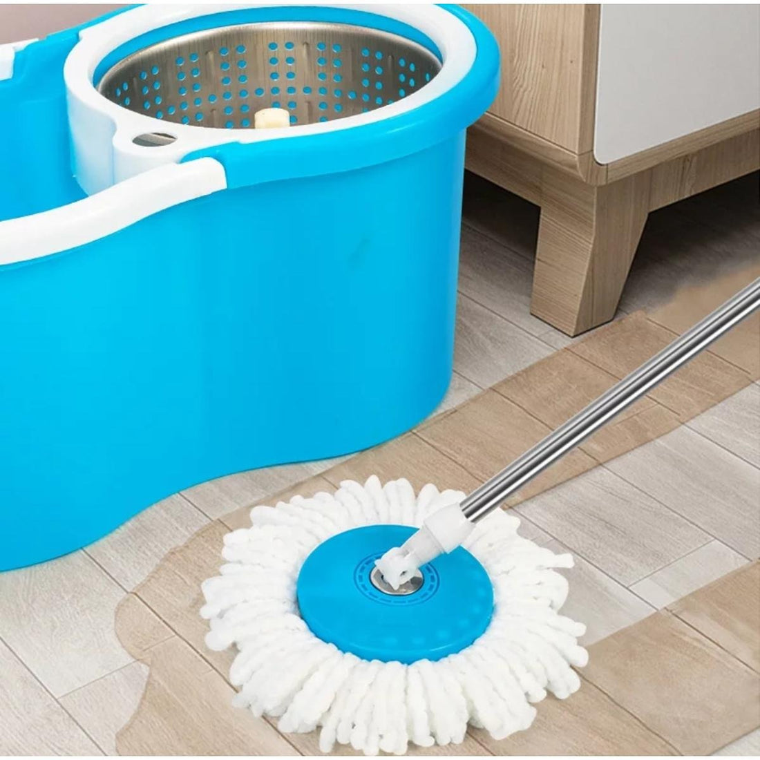 Easy spin Magical mop set with steel bucket