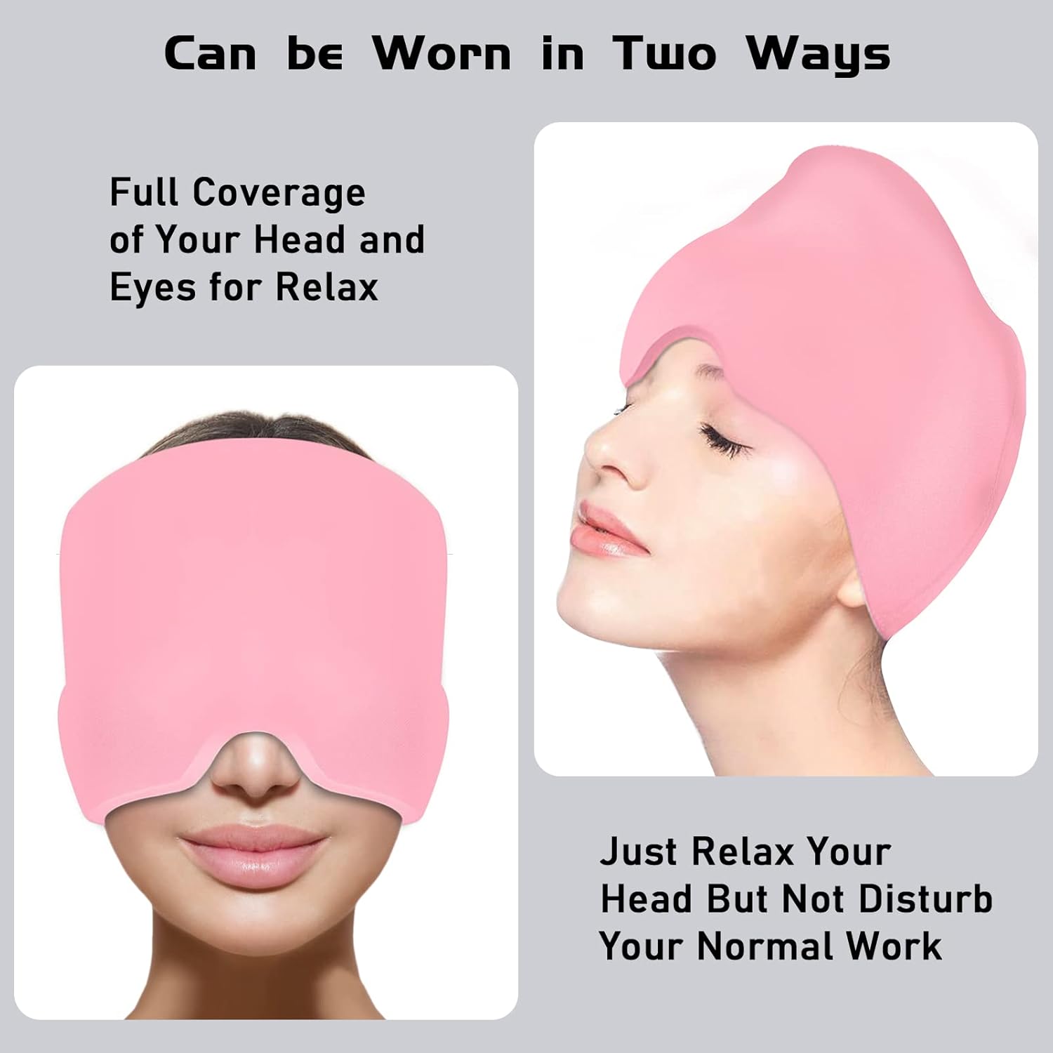 Migraine Relief Cap with Box .Instant Headache Relief Hat  Reuseable Gel Cap for migraine pain